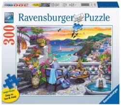 RAVENSBURGER CASSE-TÊTE 300 PIÈCES LARGES PIÈCES - COUCHER DE SOLEIL À SANTORINI #17130